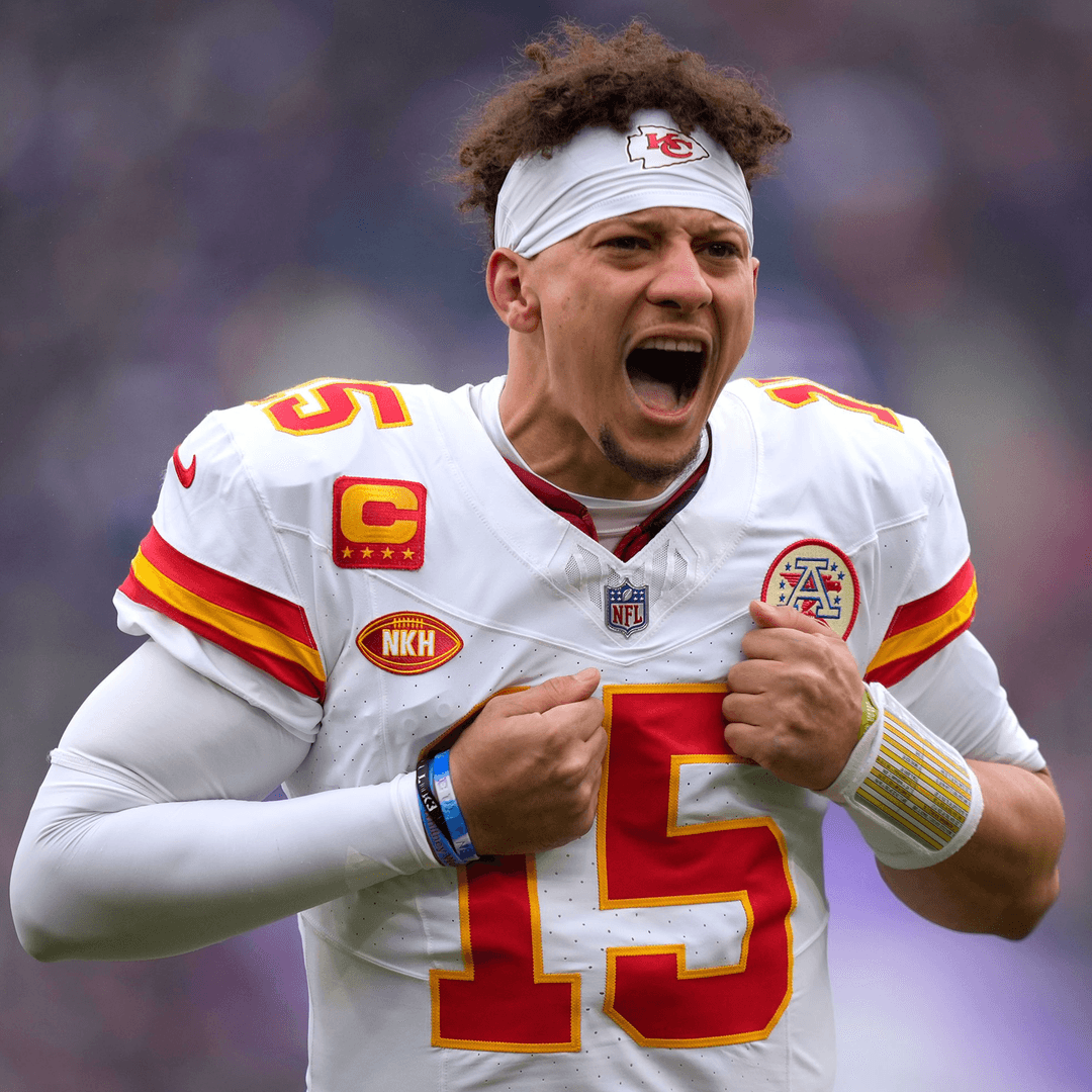 Patrick Mahomes in a Kansas City Chiefs uniform