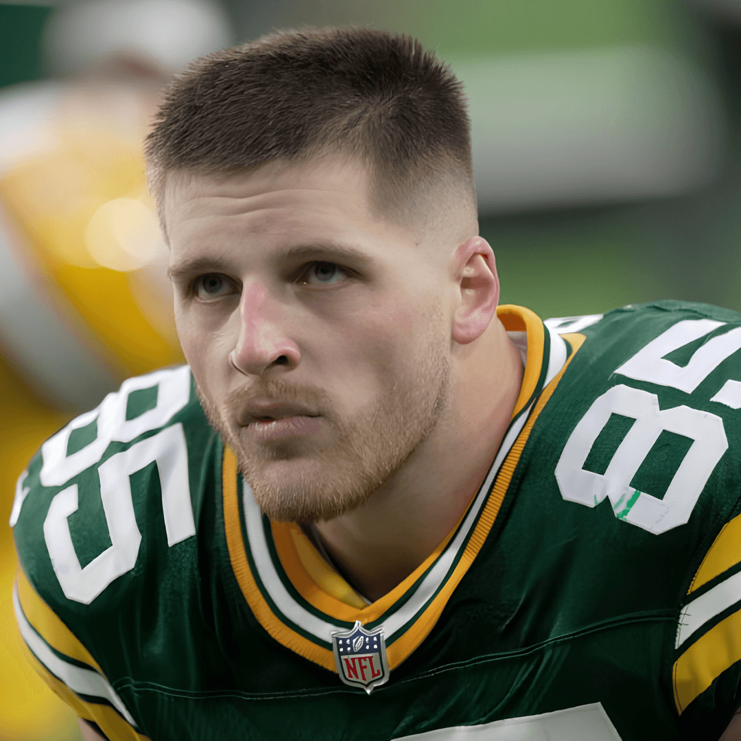 Tucker Kraft in a Green Bay Packers uniform