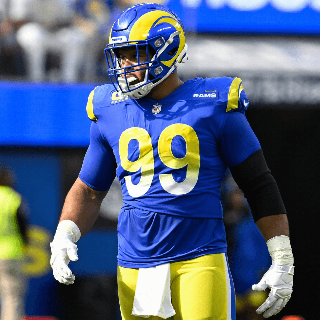 Aaron Donald in a Los Angeles Rams uniform
