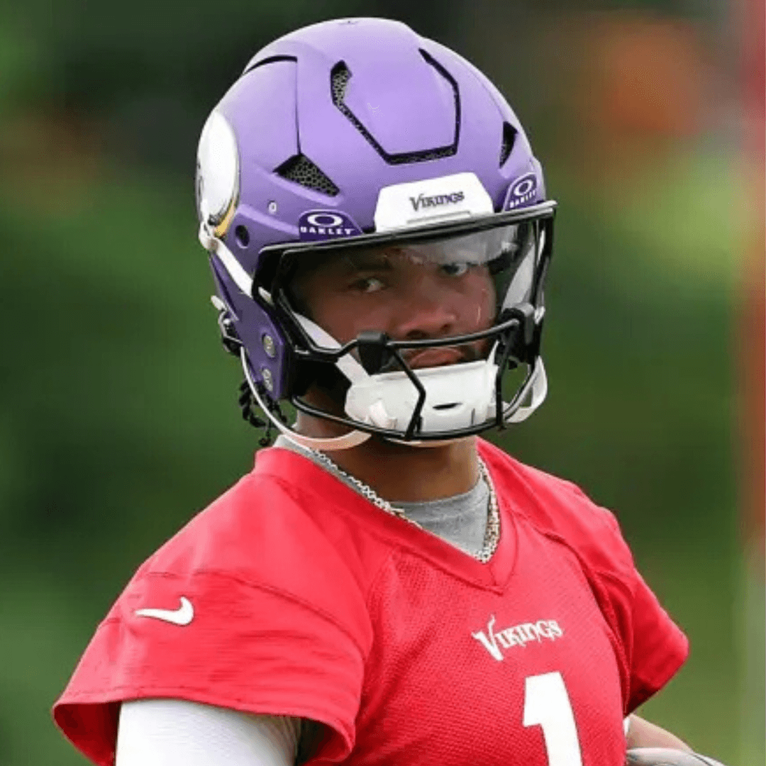 Kyler Murray in a Minnesota Vikings practice uniform