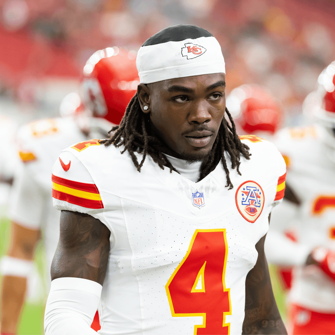 Rashee Rice in a Kansas City Chiefs uniform