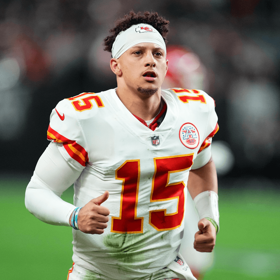 Patrick Mahomes in a Kansas City Chiefs uniform