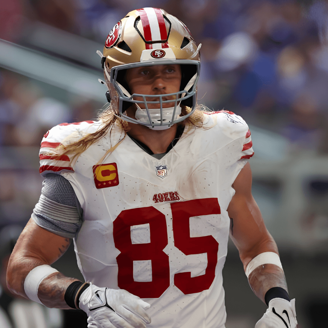 George Kittle in a San Francisco 49ers uniform