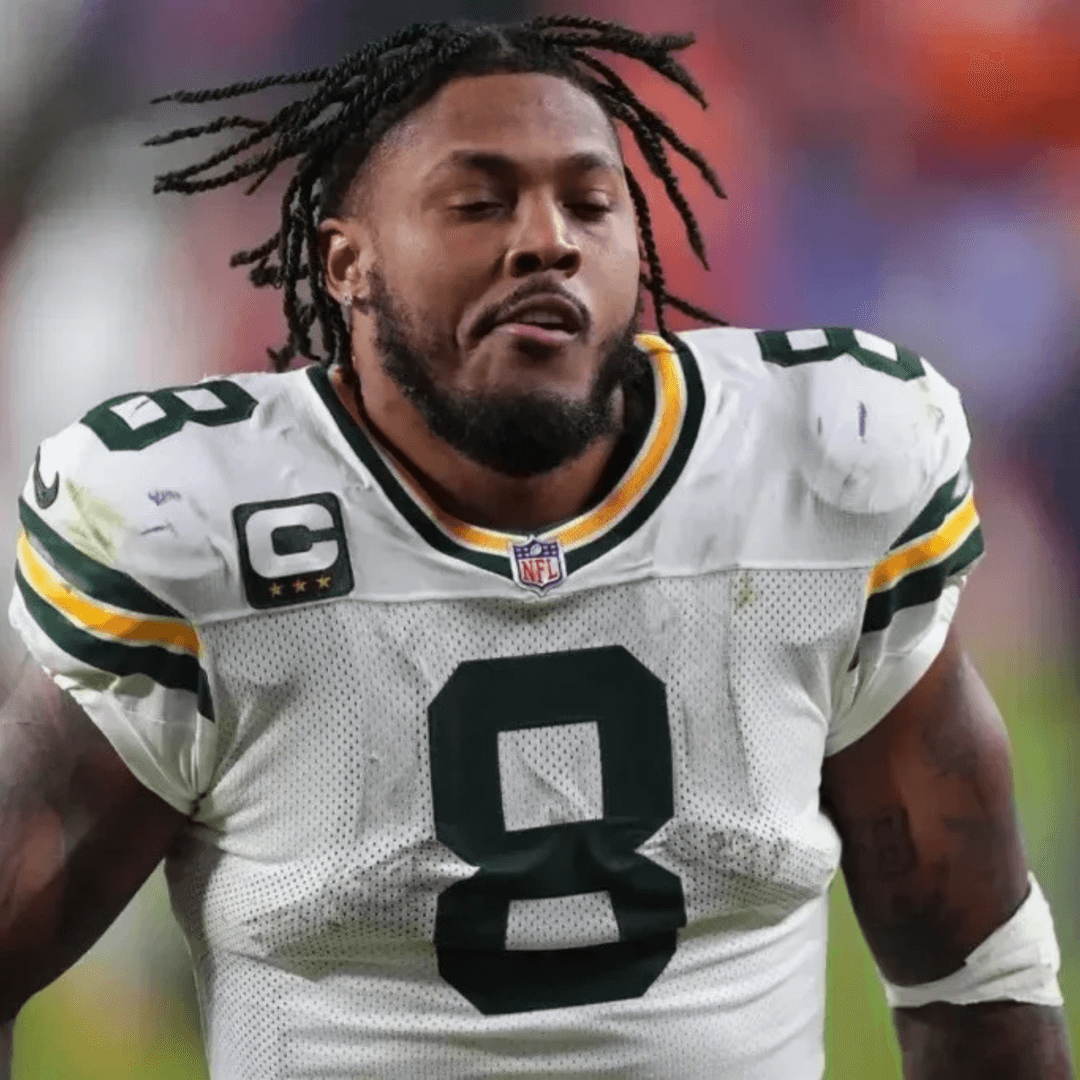 Josh Jacobs in Green Bay Packers apparel