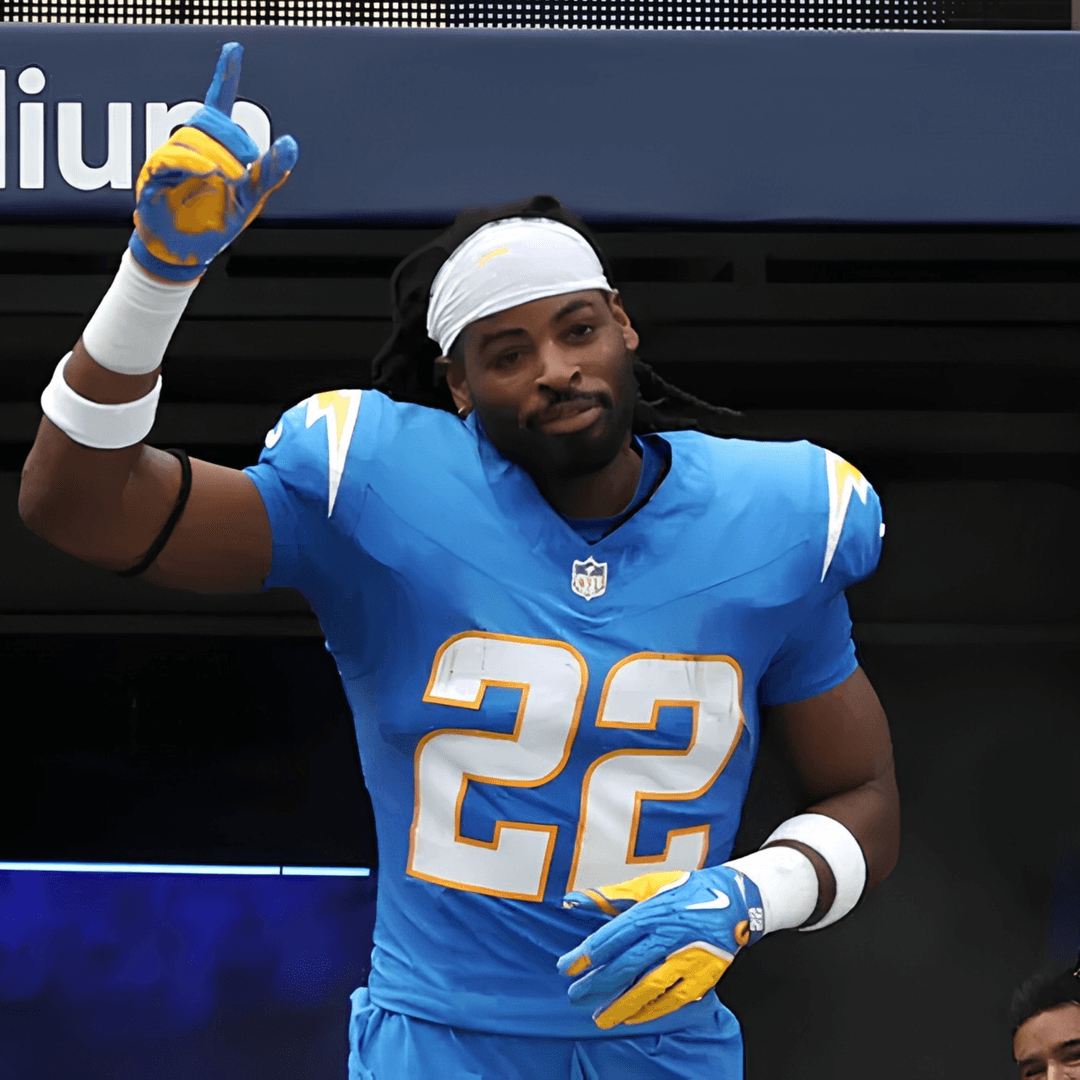 Najee Harris in a Los Angeles Chargers uniform