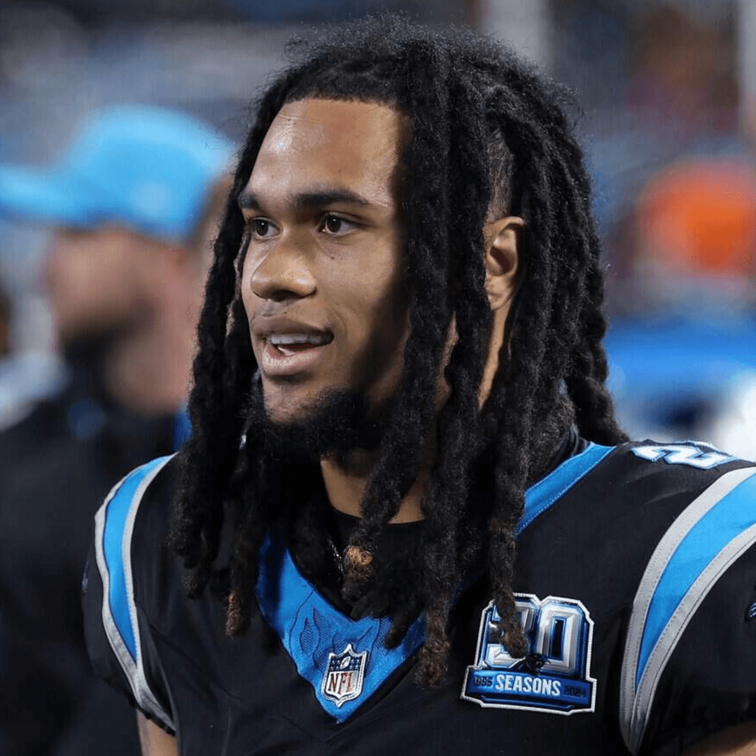 Jonathon Brooks in a Carolina Panthers uniform