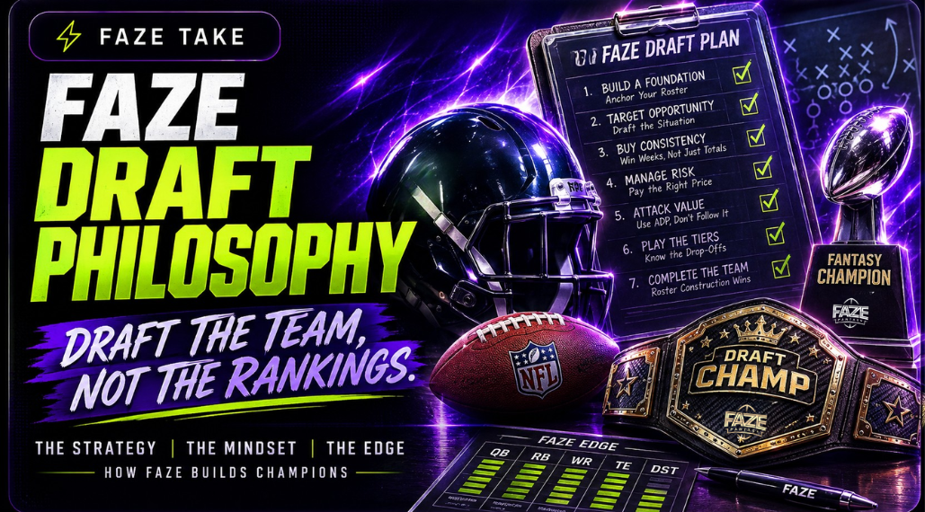 FAZE Draft Philosophy hero artwork: Draft the Team, Not the Rankings